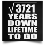 61st Anniversary Square Root of 3721 Years Lifetime To Go - Poster Square
