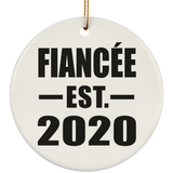 Fiancee Established EST. 2020 - Circle Ornament
