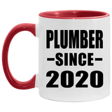Plumber Since 2020 - 11oz Accent Mug Red