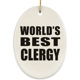 World's Best Clergy - Oval Ornament