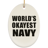 World's Okayest Navy - Oval Ornament