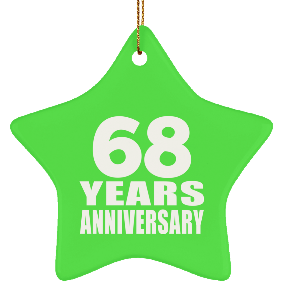 68th Anniversary 68 Years - Star Ornament