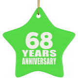 68th Anniversary 68 Years - Star Ornament