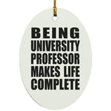 Being University Professor Makes Life Complete - Oval Ornament