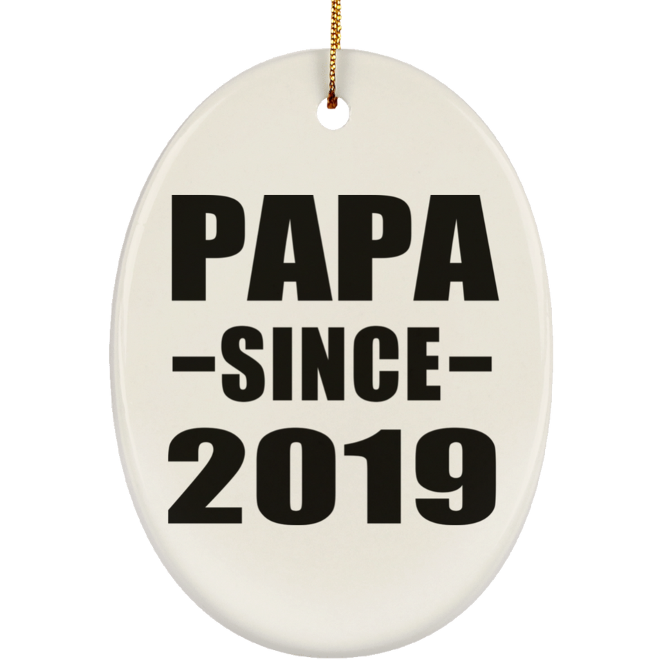 Papa Since 2019 - Oval Ornament