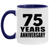 75th Anniversary 75 Years - 11oz Accent Mug Purple