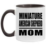Miniature American Shepherd Mom - 11oz Accent Mug Black