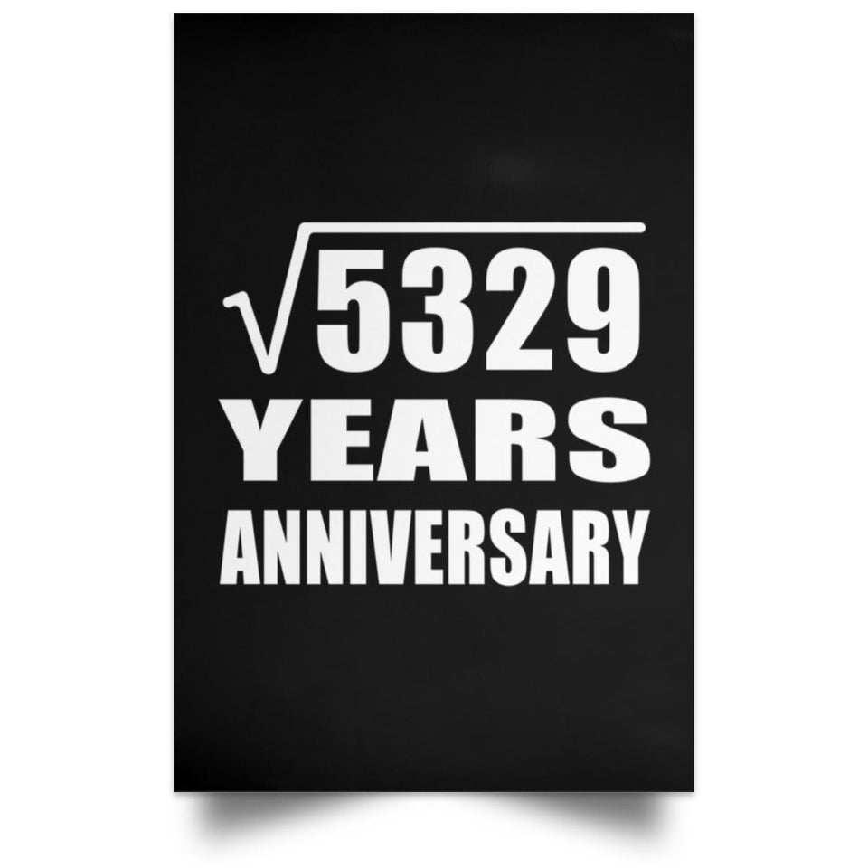 73rd Anniversary Square Root of 5329 Years Anniversary - Poster Portrait