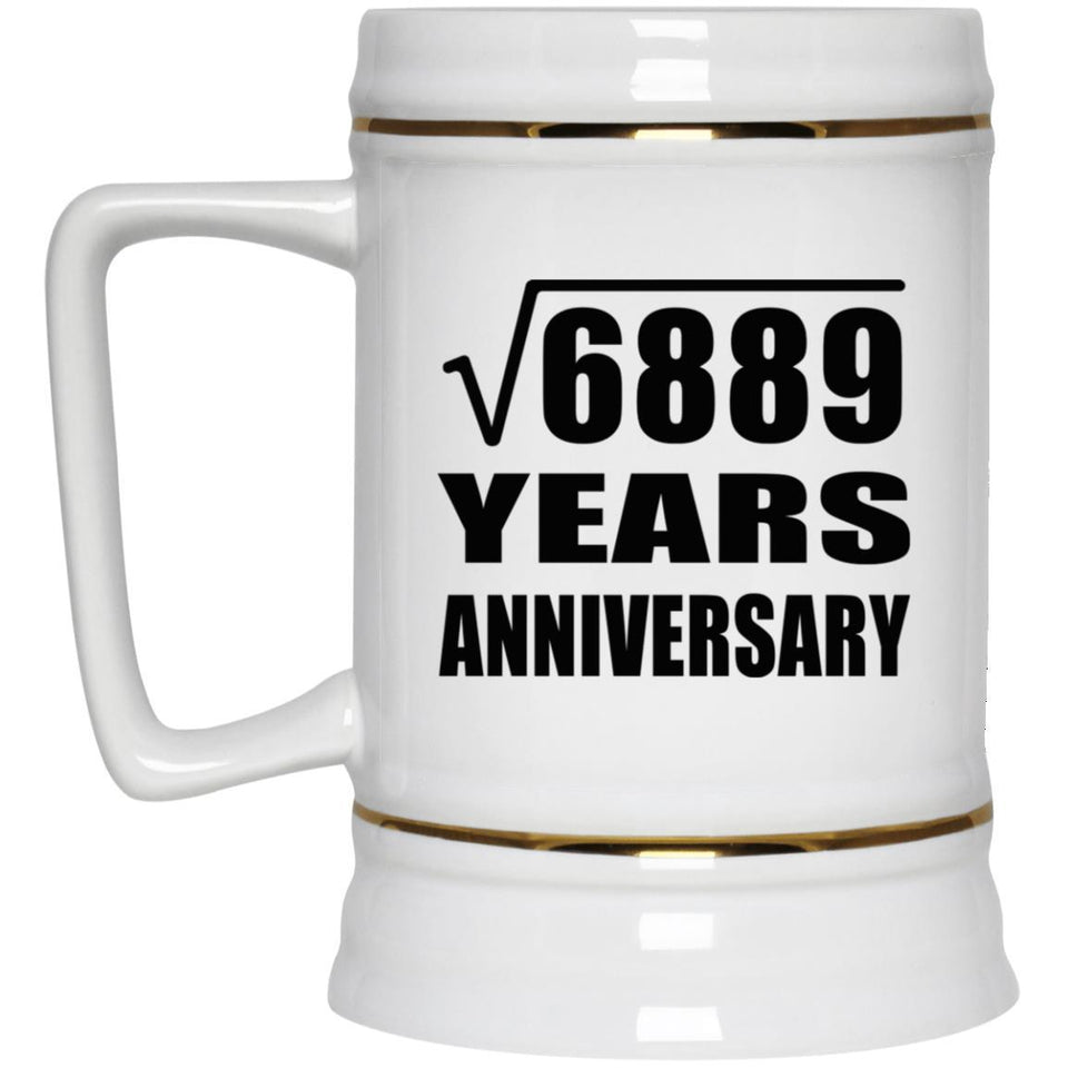 83rd Anniversary Square Root of 6889 Years Anniversary - Beer Stein