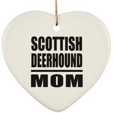 Scottish Deerhound Mom - Heart Ornament