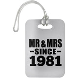 43rd Anniversary Mr & Mrs Since 1981 - Luggage Bag Tag