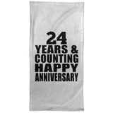 Happy 24th Anniversary 24 Years & Counting - Hand Towel