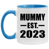 Mummy Established EST. 2023 - 11oz Accent Mug Blue
