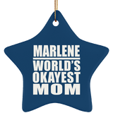 Marlene World's Okayest Mom - Star Ornament