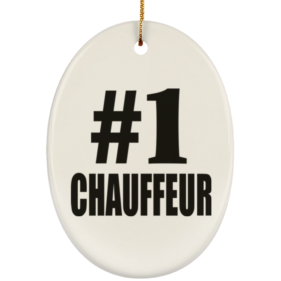 Number One #1 Chauffeur - Oval Ornament