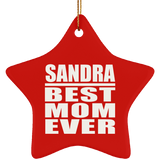 Sandra Best Mom Ever - Star Ornament