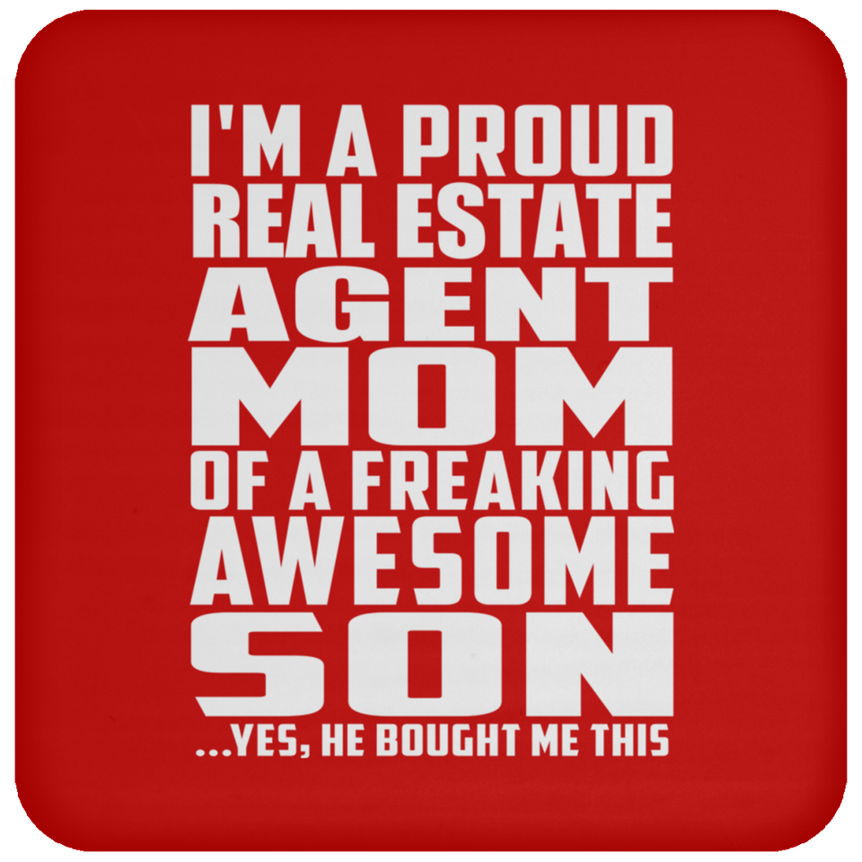 Proud Real Estate Agent Mom Of Awesome Son - Drink Coaster