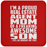 Proud Real Estate Agent Mom Of Awesome Son - Drink Coaster
