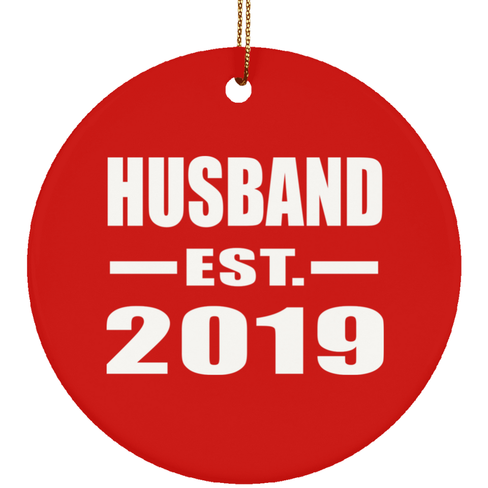 Husband Established EST. 2019 - Circle Ornament