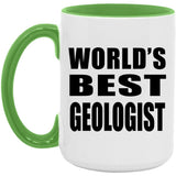World's Best Geologist - 15oz Accent Mug Green