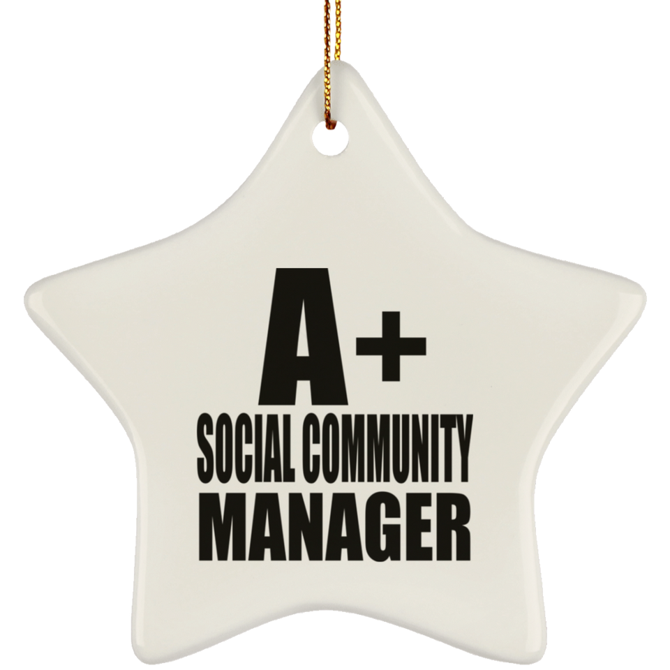 A+ Social Community Manager - Star Ornament