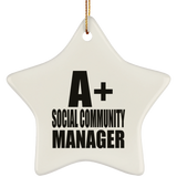 A+ Social Community Manager - Star Ornament