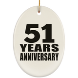 51st Anniversary 51 Years - Oval Ornament