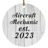Aircraft Mechanic Established Est. 2023 - Circle Ornament F