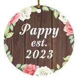 Pappy Established Est. 2023 - Circle Ornament A