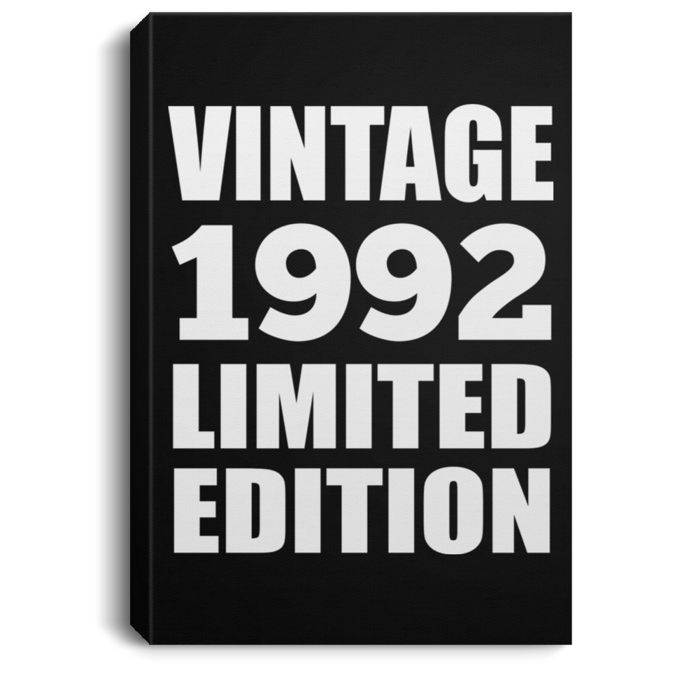 32nd Birthday Vintage 1992 Limited Edition - Canvas Portrait