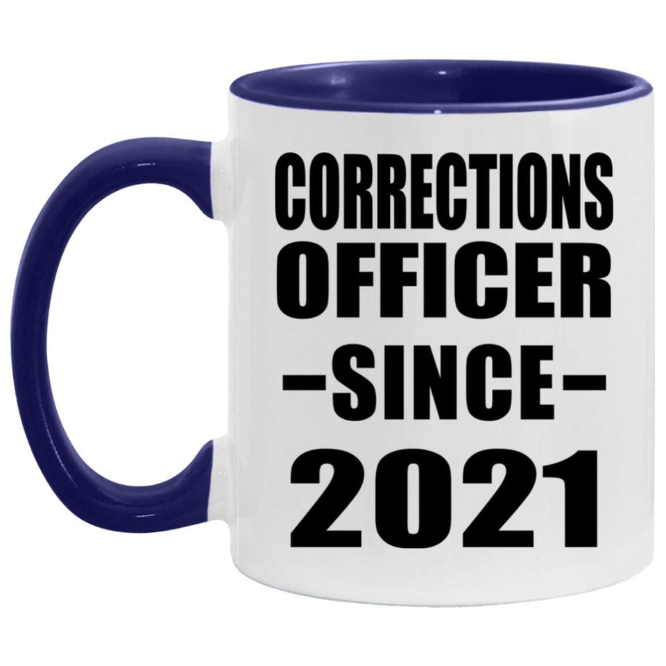 Corrections Officer Since 2021 - 11oz Accent Mug Purple