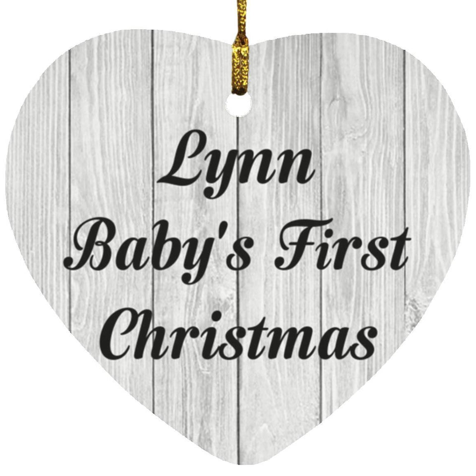 Lynn Baby's First Christmas - Heart Ornament F