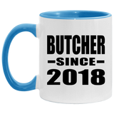 Butcher Since 2018 - 11oz Accent Mug Blue