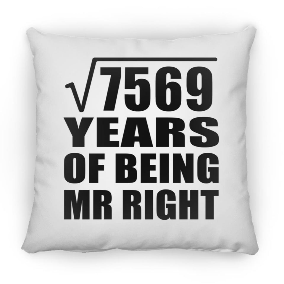 87th Anniversary Square Root of 7569 Years of Being Mr Right - Throw Pillow