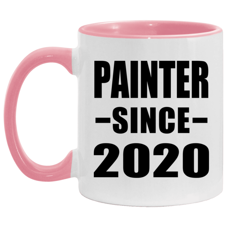 Painter Since 2020 - 11oz Accent Mug Pink
