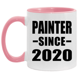 Painter Since 2020 - 11oz Accent Mug Pink