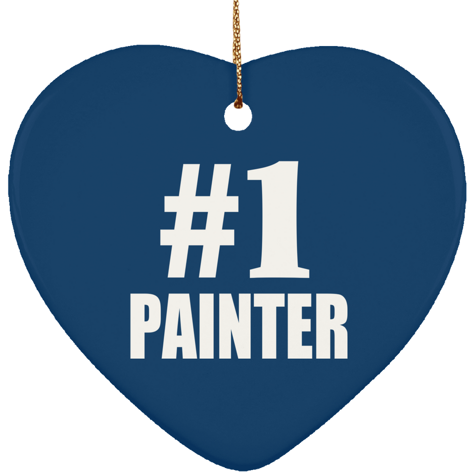Number One #1 Painter - Heart Ornament