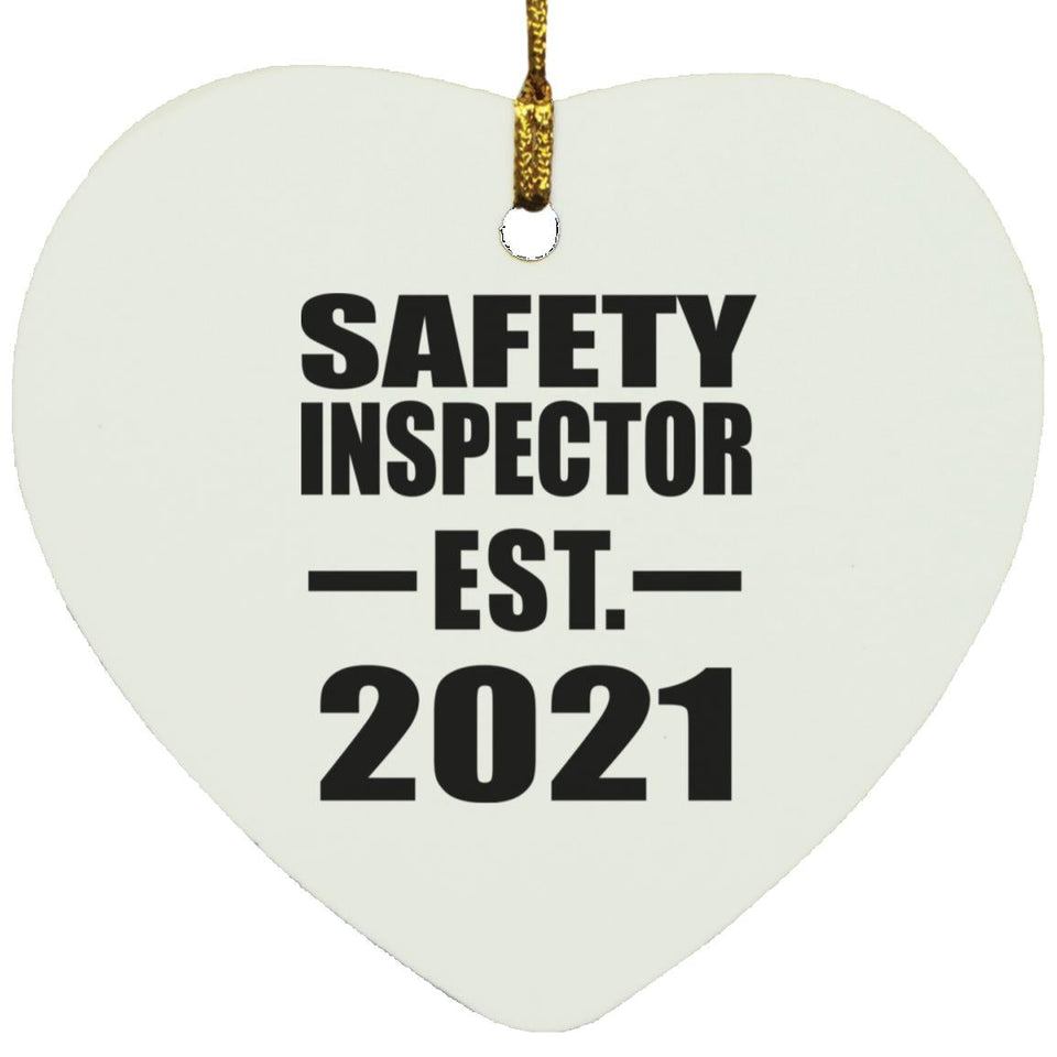 Safety Inspector Established EST. 2021 - Heart Ornament