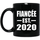 Fiancee Established EST. 2020 - 11oz Coffee Mug Black