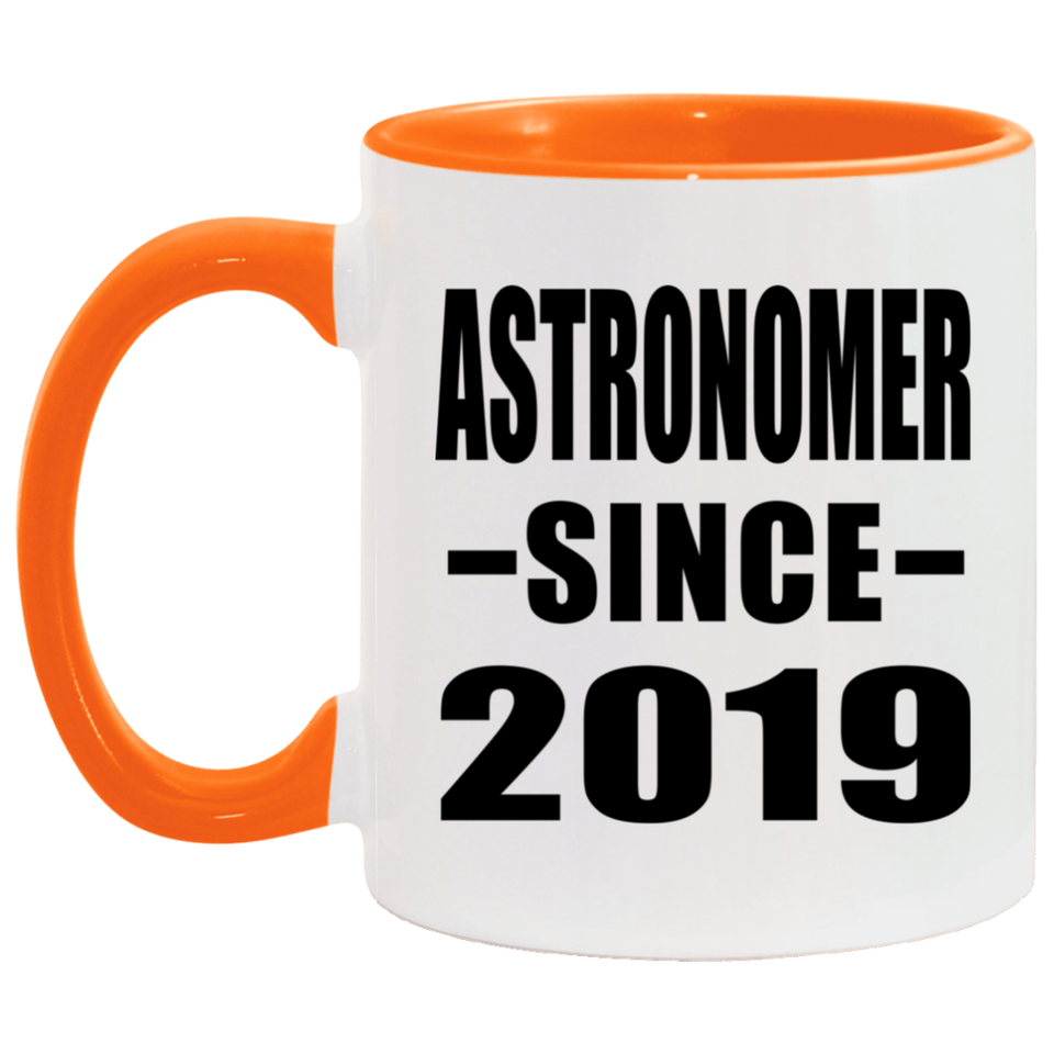 Astronomer Since 2019 - 11oz Accent Mug Orange