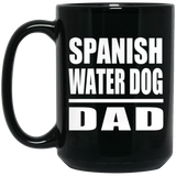 Spanish Water Dog Dad - 15oz Coffee Mug Black
