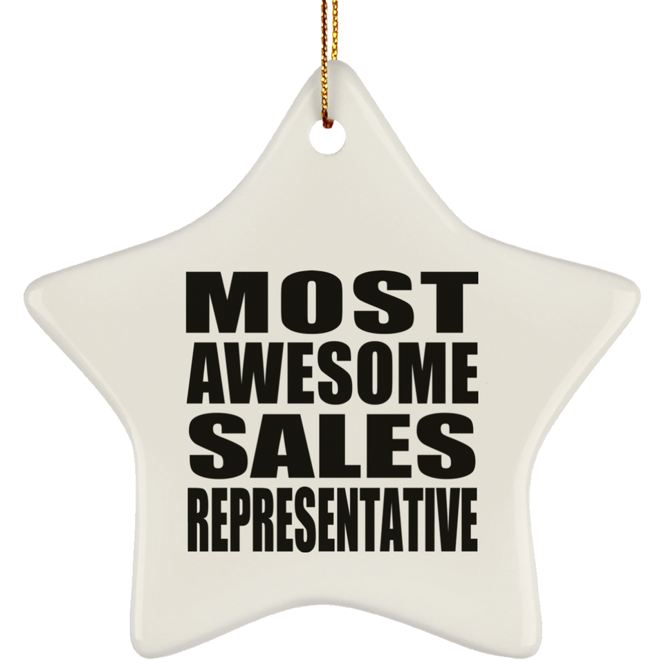 Most Awesome Sales Representative - Star Ornament