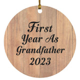 First Year As Grandfather 2023 - Circle Ornament C