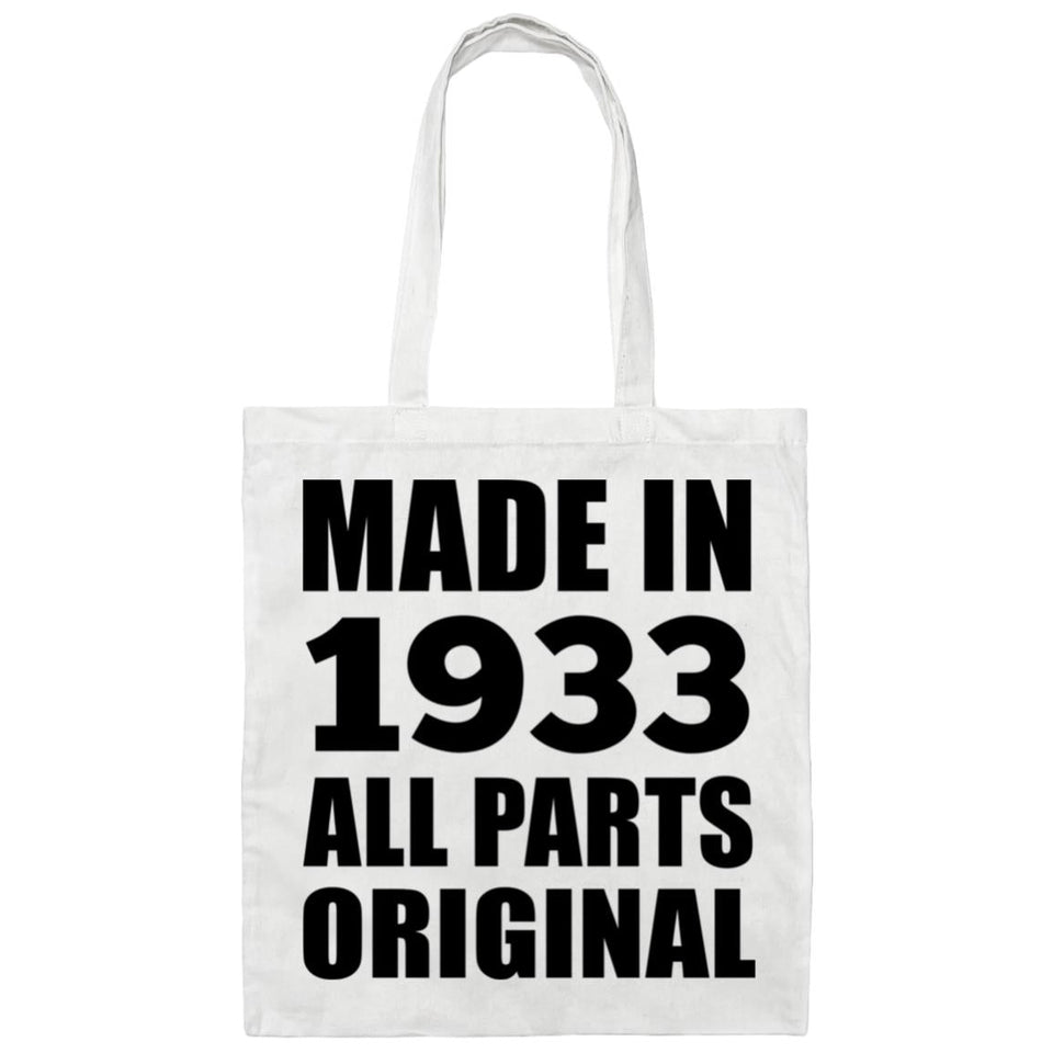 91st Birthday Made in 1933 All Parts Original - Tote Bag White
