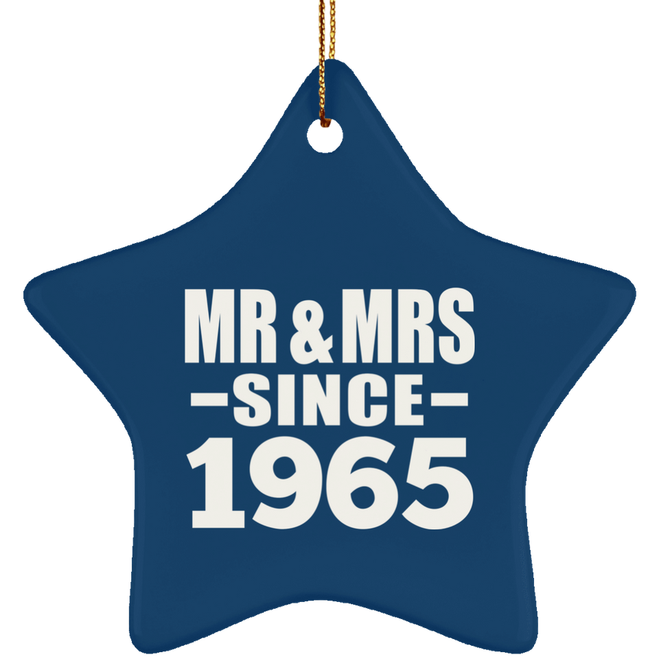 59th Anniversary Mr & Mrs Since 1965 - Star Ornament