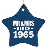59th Anniversary Mr & Mrs Since 1965 - Star Ornament
