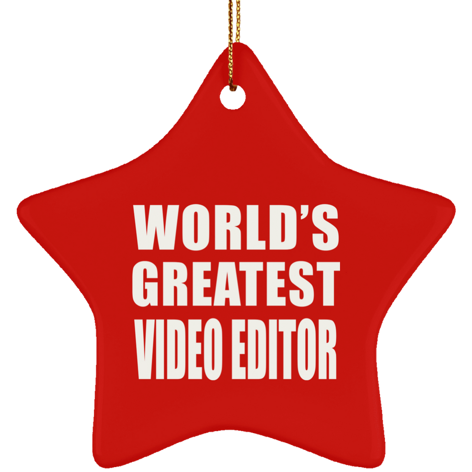 World's Greatest Video Editor - Star Ornament
