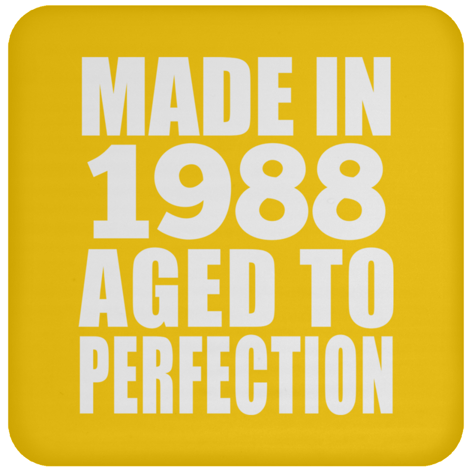 36th Birthday Made In 1988 Aged to Perfection - Drink Coaster