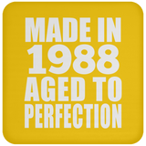 36th Birthday Made In 1988 Aged to Perfection - Drink Coaster