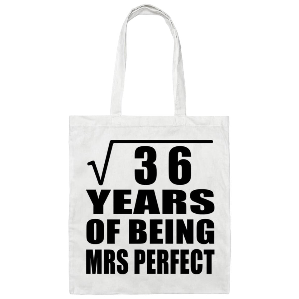 6th Anniversary Square Root of 36 Years of Mrs Perfect - Tote Bag White